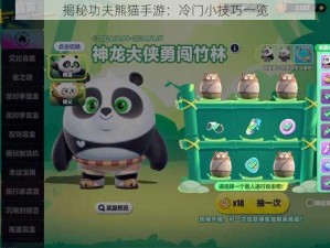 揭秘功夫熊猫手游：冷门小技巧一览