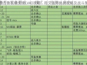 万象物语古鲁瓦德支线LV40攻略：符文法师挑战攻略及战斗策略详解