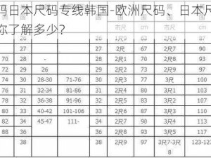 欧洲尺码日本尺码专线韩国-欧洲尺码、日本尺码专线韩国，你了解多少？