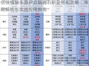 剑侠情缘手游尹含烟魂石职业搭配攻略：策略解析与实战应用指南