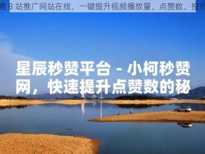 免费 B 站推广网站在线，一键提升视频播放量、点赞数、投币数