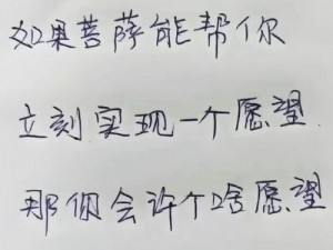 如果你能实现一个愿望，你会如何选择？——探索内心深处的渴望与决定