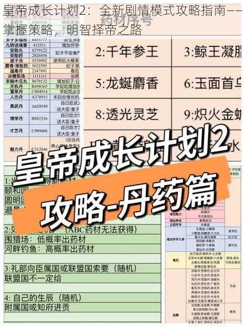 皇帝成长计划2：全新剧情模式攻略指南——掌握策略，明智择帝之路