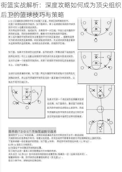 街篮实战解析：深度攻略如何成为顶尖组织后卫的篮球技巧与策略