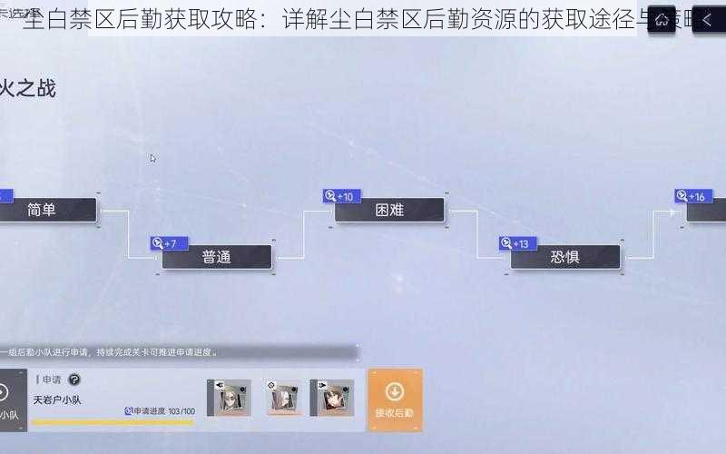 尘白禁区后勤获取攻略：详解尘白禁区后勤资源的获取途径与策略