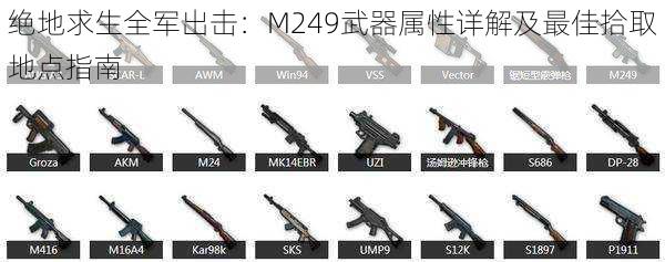 绝地求生全军出击：M249武器属性详解及最佳拾取地点指南