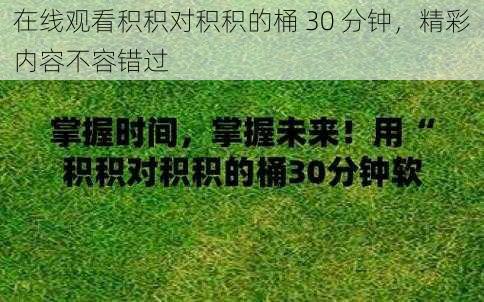 在线观看积积对积积的桶 30 分钟，精彩内容不容错过