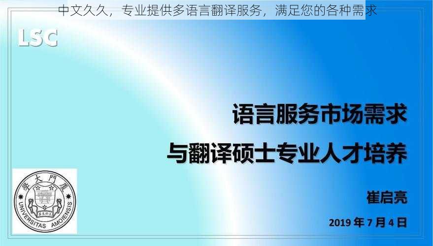 中文久久，专业提供多语言翻译服务，满足您的各种需求