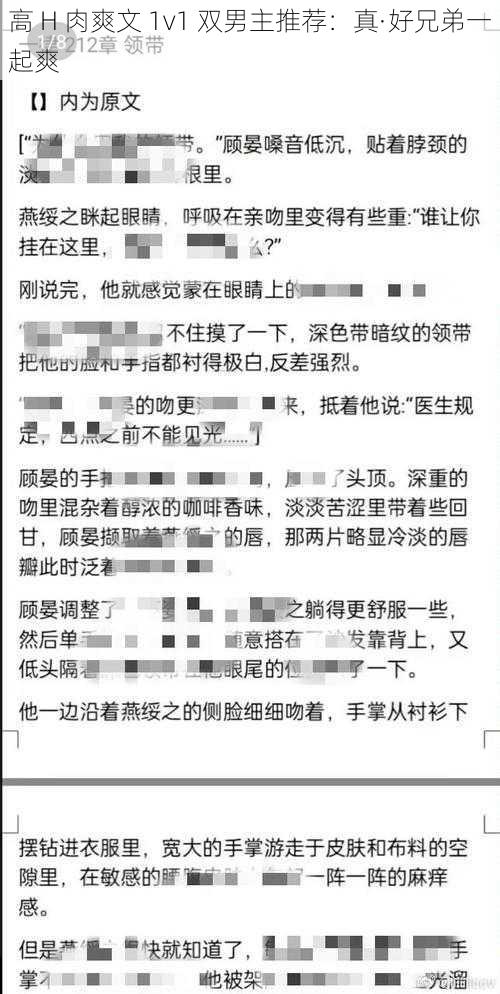 高 H 肉爽文 1v1 双男主推荐：真·好兄弟一起爽