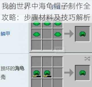 我的世界中海龟帽子制作全攻略：步骤材料及技巧解析