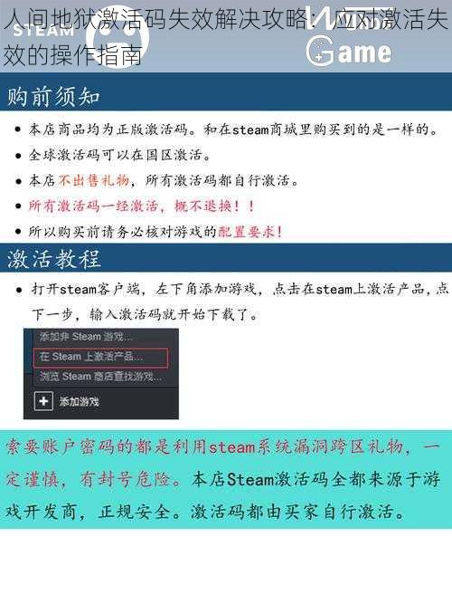 人间地狱激活码失效解决攻略：应对激活失效的操作指南