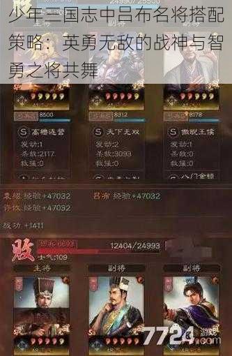 少年三国志中吕布名将搭配策略：英勇无敌的战神与智勇之将共舞