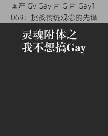 国产 GV Gay 片 G 片 Gay1069：挑战传统观念的先锋