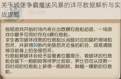 关于城堡争霸魔法风暴的详尽数据解析与实战攻略