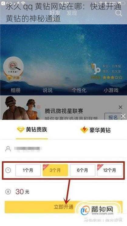 永久 qq 黄钻网站在哪：快速开通黄钻的神秘通道