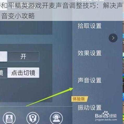 和平精英游戏开麦声音调整技巧：解决声音变小攻略