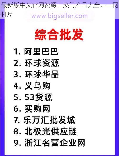 最新版中文官网资源：热门产品大全，一网打尽