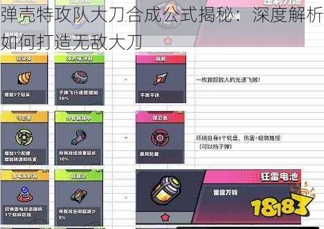 弹壳特攻队大刀合成公式揭秘：深度解析如何打造无敌大刀