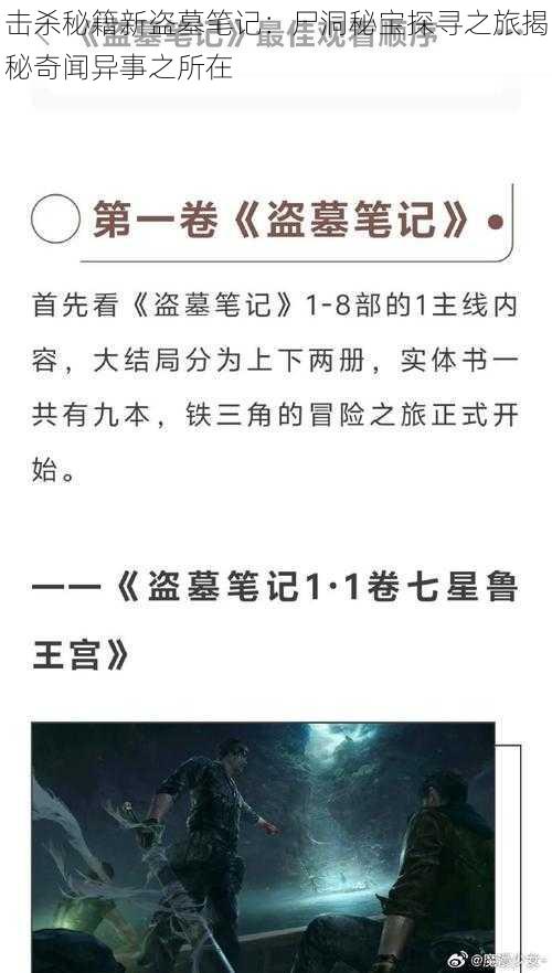 击杀秘籍新盗墓笔记：尸洞秘宝探寻之旅揭秘奇闻异事之所在