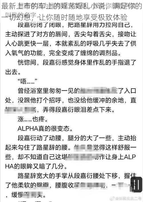 最新上市的车上的婬荡婬乱小说，满足你的一切幻想，让你随时随地享受极致体验