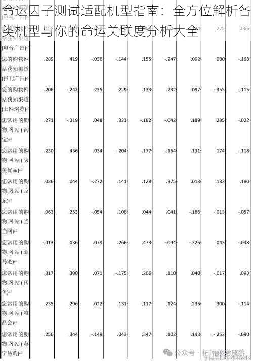 命运因子测试适配机型指南：全方位解析各类机型与你的命运关联度分析大全