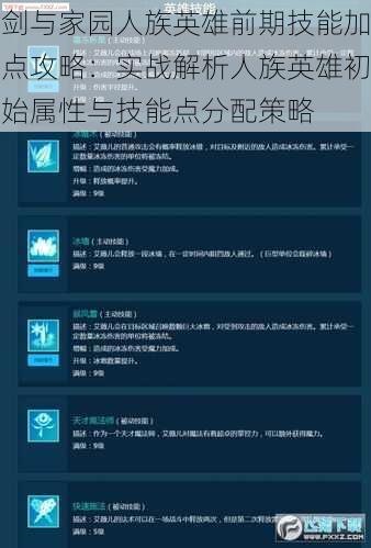 剑与家园人族英雄前期技能加点攻略：实战解析人族英雄初始属性与技能点分配策略