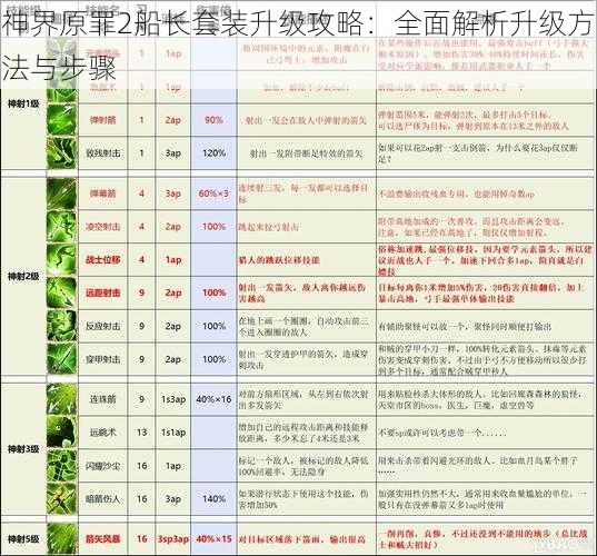 神界原罪2船长套装升级攻略：全面解析升级方法与步骤