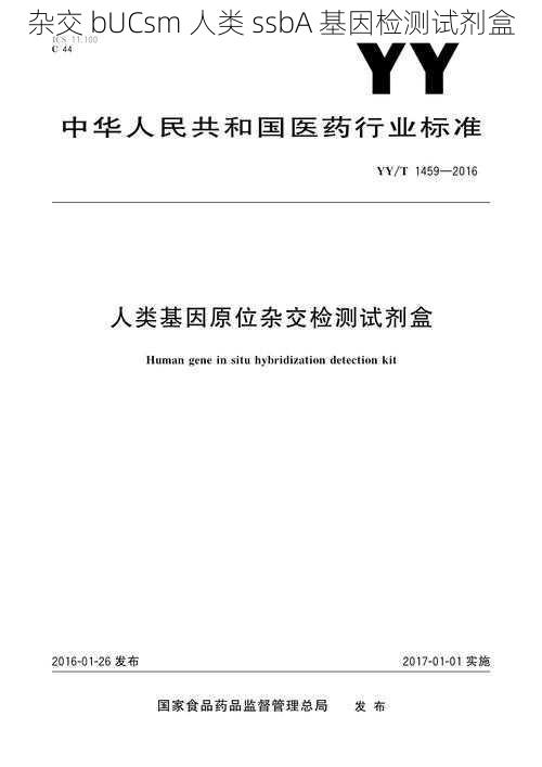 杂交 bUCsm 人类 ssbA 基因检测试剂盒