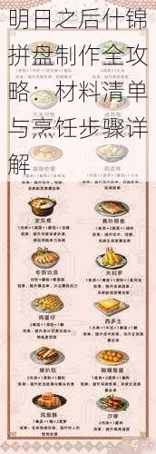 明日之后什锦拼盘制作全攻略：材料清单与烹饪步骤详解