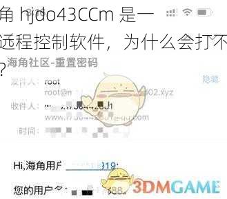 海角 hjdo43CCm 是一款远程控制软件，为什么会打不开呢？