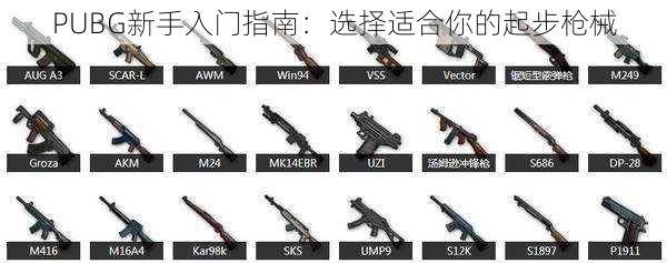 PUBG新手入门指南：选择适合你的起步枪械