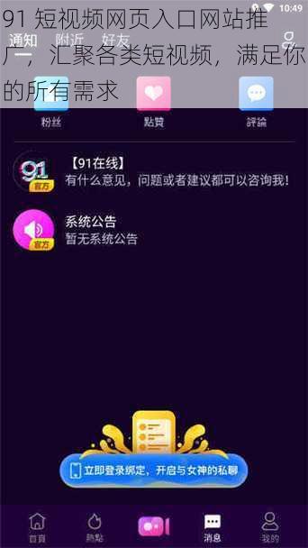 91 短视频网页入口网站推广，汇聚各类短视频，满足你的所有需求