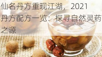 仙名丹方重现江湖，2021丹方配方一览：探寻自然灵药之源