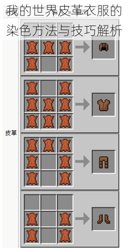 我的世界皮革衣服的染色方法与技巧解析