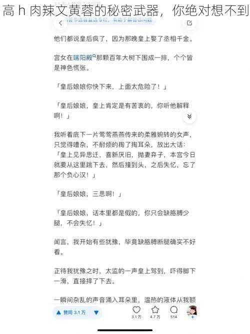 高 h 肉辣文黄蓉的秘密武器，你绝对想不到