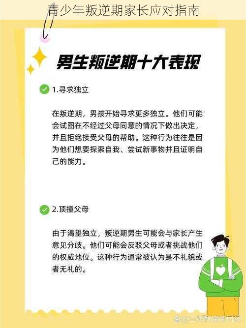 青少年叛逆期家长应对指南