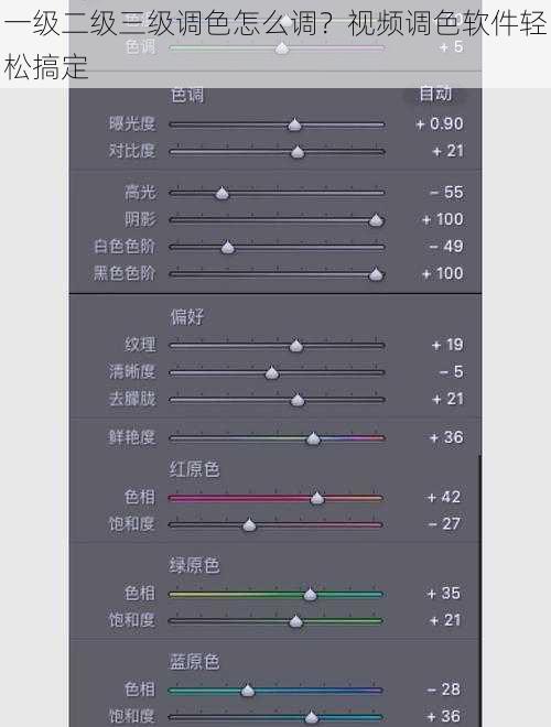 一级二级三级调色怎么调？视频调色软件轻松搞定