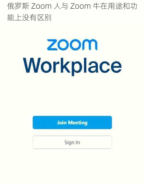 俄罗斯 Zoom 人与 Zoom 牛在用途和功能上没有区别