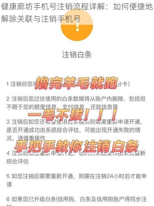 健康廊坊手机号注销流程详解：如何便捷地解除关联与注销手机号