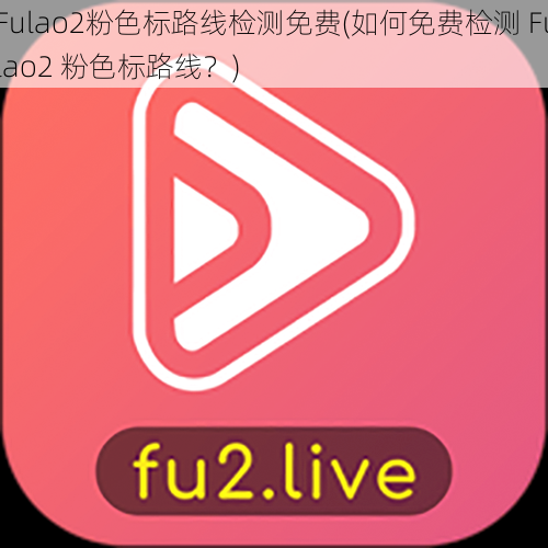 Fulao2粉色标路线检测免费(如何免费检测 Fulao2 粉色标路线？)