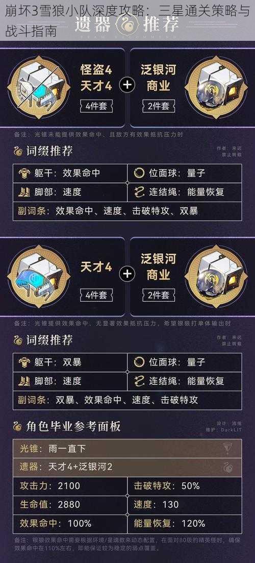 崩坏3雪狼小队深度攻略：三星通关策略与战斗指南