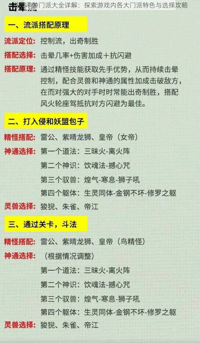 道王手游门派大全详解：探索游戏内各大门派特色与选择攻略