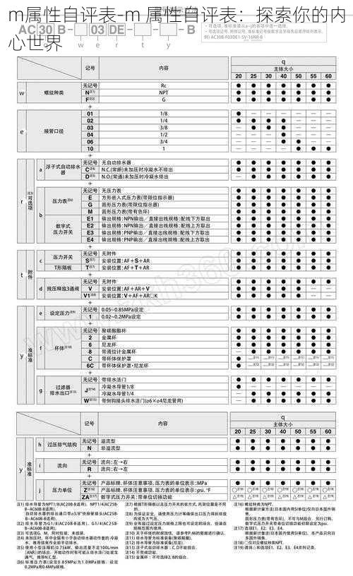 m属性自评表-m 属性自评表：探索你的内心世界