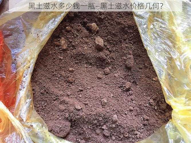 黑土滋水多少钱一瓶—黑土滋水价格几何？