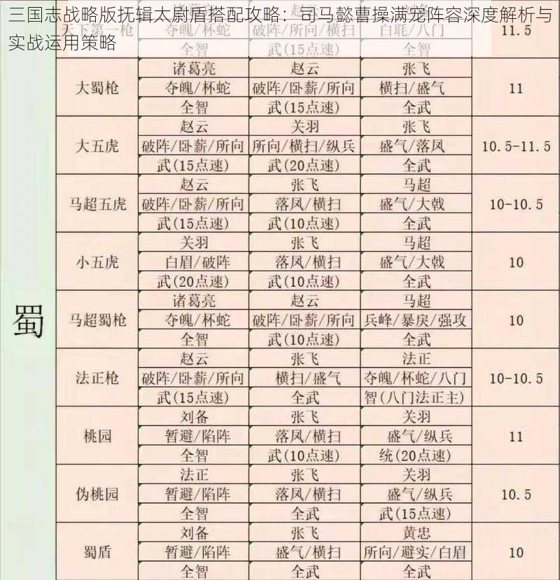 三国志战略版抚辑太尉盾搭配攻略：司马懿曹操满宠阵容深度解析与实战运用策略