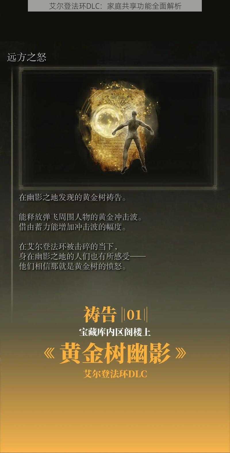 艾尔登法环DLC：家庭共享功能全面解析