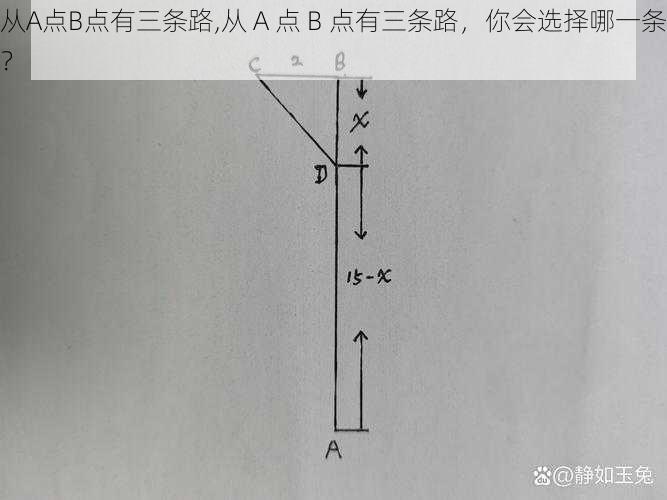 从A点B点有三条路,从 A 点 B 点有三条路，你会选择哪一条？