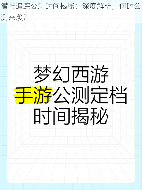 潜行追踪公测时间揭秘：深度解析，何时公测来袭？