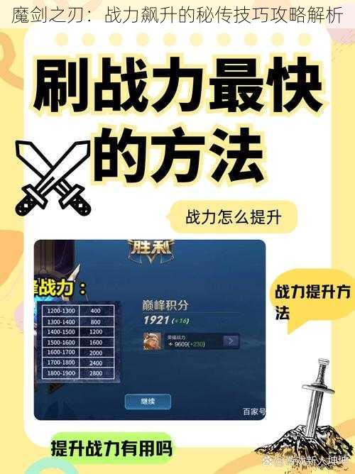 魔剑之刃：战力飙升的秘传技巧攻略解析