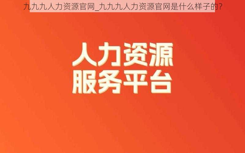 九九九人力资源官网_九九九人力资源官网是什么样子的？